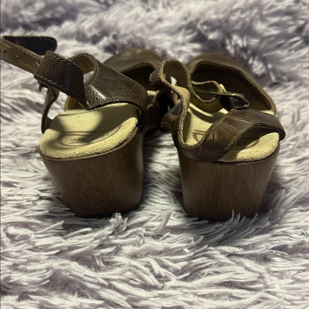 Dansko Brown Leather Mary Jane Shoes - Picture 3 of 5